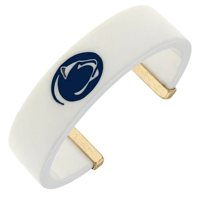 Women' CANVAS Style Penn State Nittany Lions Resin Logo Cuff Bracelet