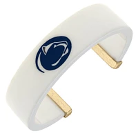 Women' CANVAS Style Penn State Nittany Lions Resin Logo Cuff Bracelet