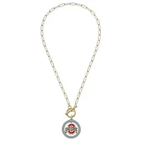 Women' CANVAS Style Ohio State Buckeyes 16" Enamel Toggle Necklace