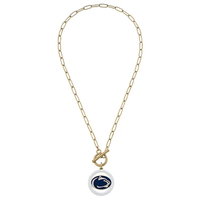 Women' CANVAS Style Penn State Nittany Lions 16" Enamel Toggle Necklace