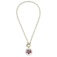 Women' CANVAS Style Texas A&M Aggies 16" Enamel Toggle Necklace