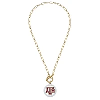 Women' CANVAS Style Texas A&M Aggies 16" Enamel Toggle Necklace