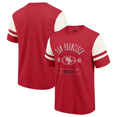 Men's Darius Rucker Collection by Fanatics  Scarlet San Francisco 49ers Football T-Shirt