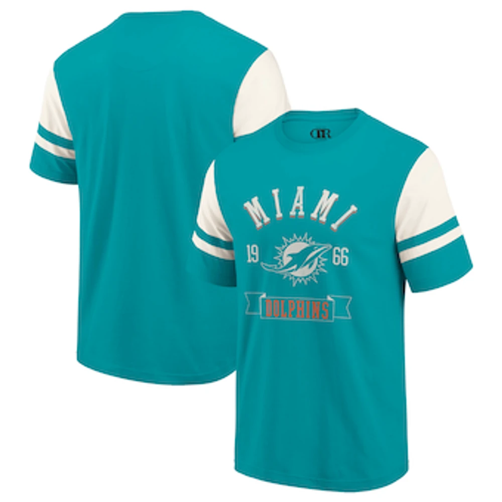 Men's Darius Rucker Collection by Fanatics  Aqua Miami Dolphins Football T-Shirt