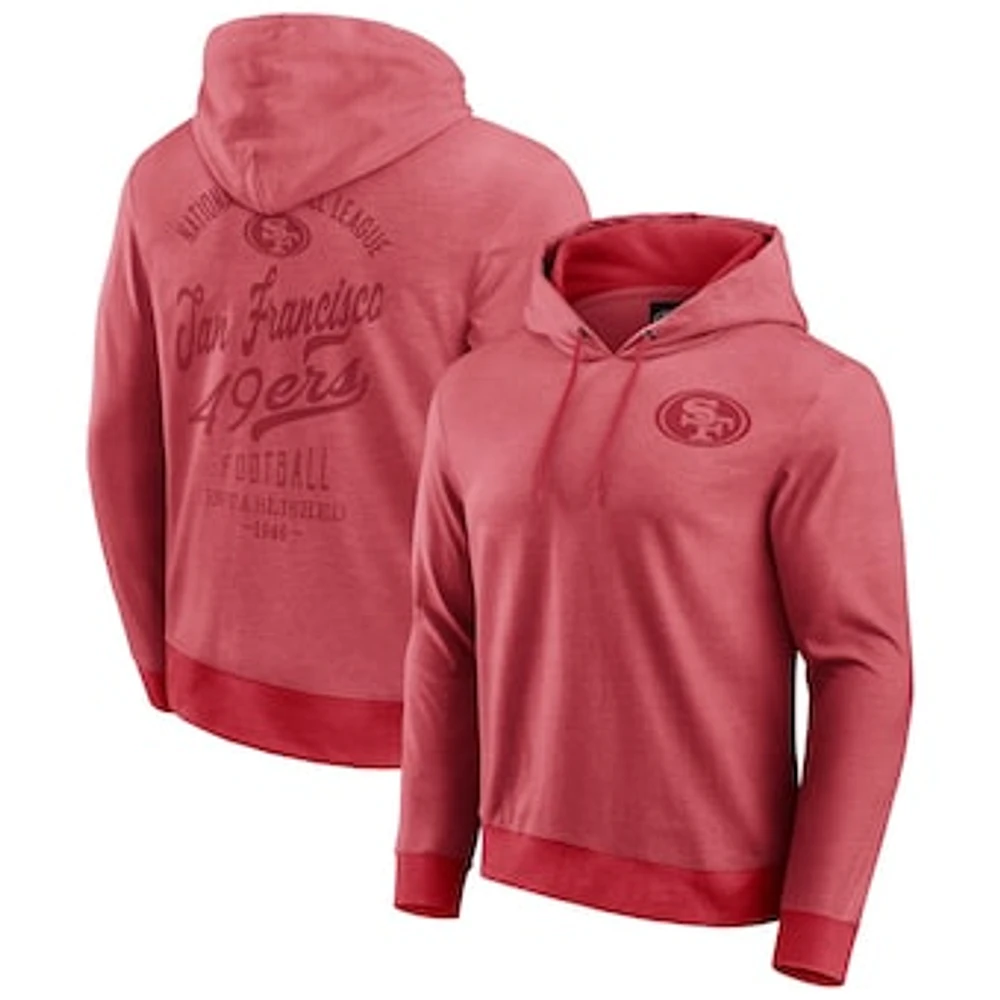 Men's Darius Rucker Collection by Fanatics Scarlet San Francisco 49ers Tonal Knit Pullover Hoodie