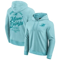 Men's Darius Rucker Collection by Fanatics Aqua Miami Dolphins Tonal Knit Pullover Hoodie