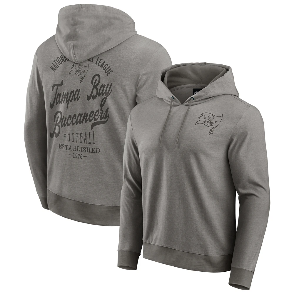 Men's Darius Rucker Collection by Fanatics Pewter Tampa Bay Buccaneers Tonal Knit Pullover Hoodie