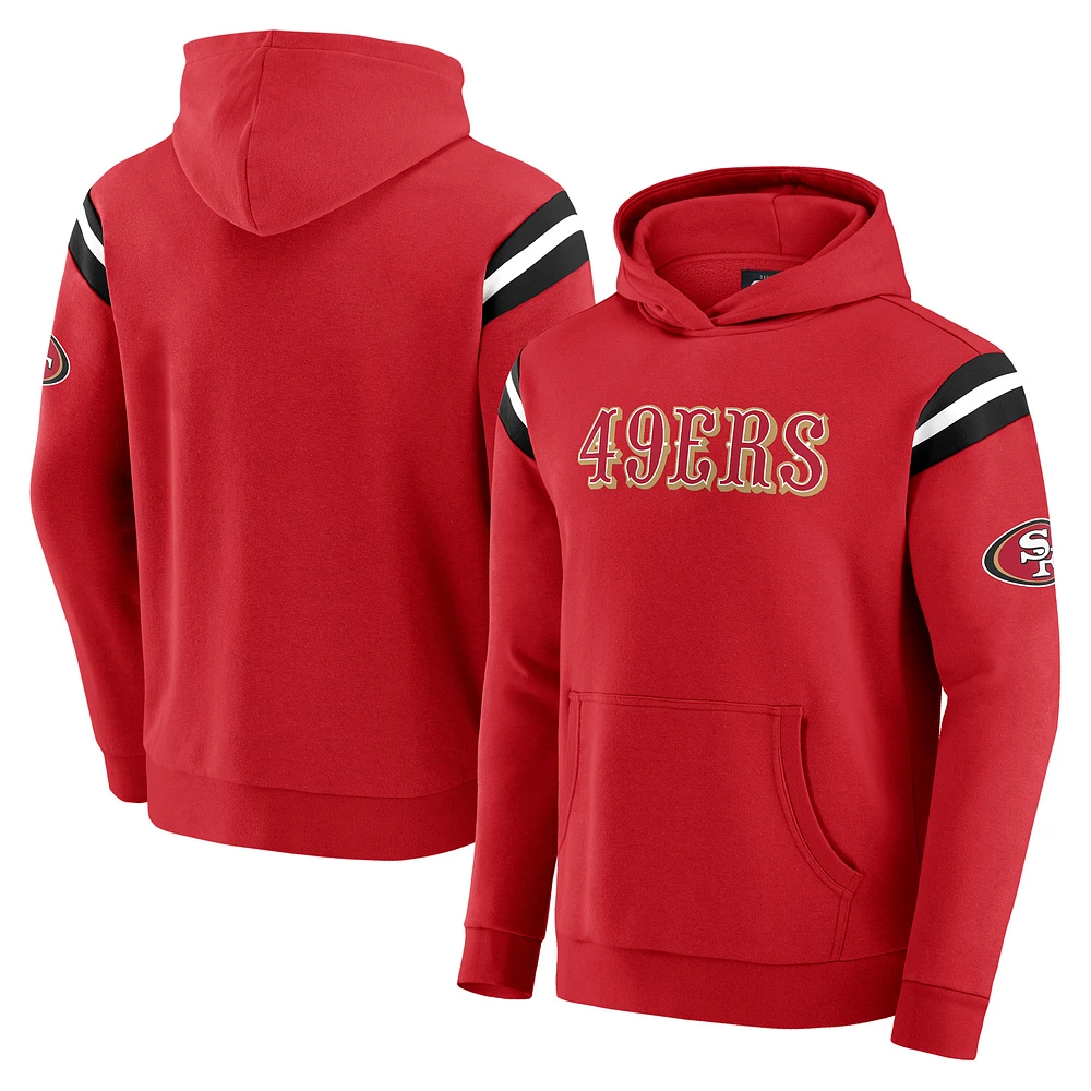 Men's Darius Rucker Collection by Fanatics Scarlet San Francisco 49ers Football Washed Pullover Hoodie