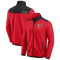 Men's Darius Rucker Collection by Fanatics Red Atlanta Falcons Color Block Polar Fleece Full-Zip Jacket