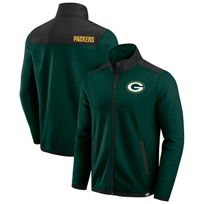 Men's Darius Rucker Collection by Fanatics Green Bay Packers Color Block Polar Fleece Full-Zip Jacket