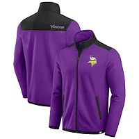 Men's Darius Rucker Collection by Fanatics Purple Minnesota Vikings Color Block Polar Fleece Full-Zip Jacket