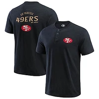 Men's Darius Rucker Collection by Fanatics Black San Francisco 49ers Washed Henley T-Shirt