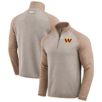 Men's Darius Rucker Collection by Fanatics Tan Washington Commanders Tonal Raglan Quarter-Zip Top