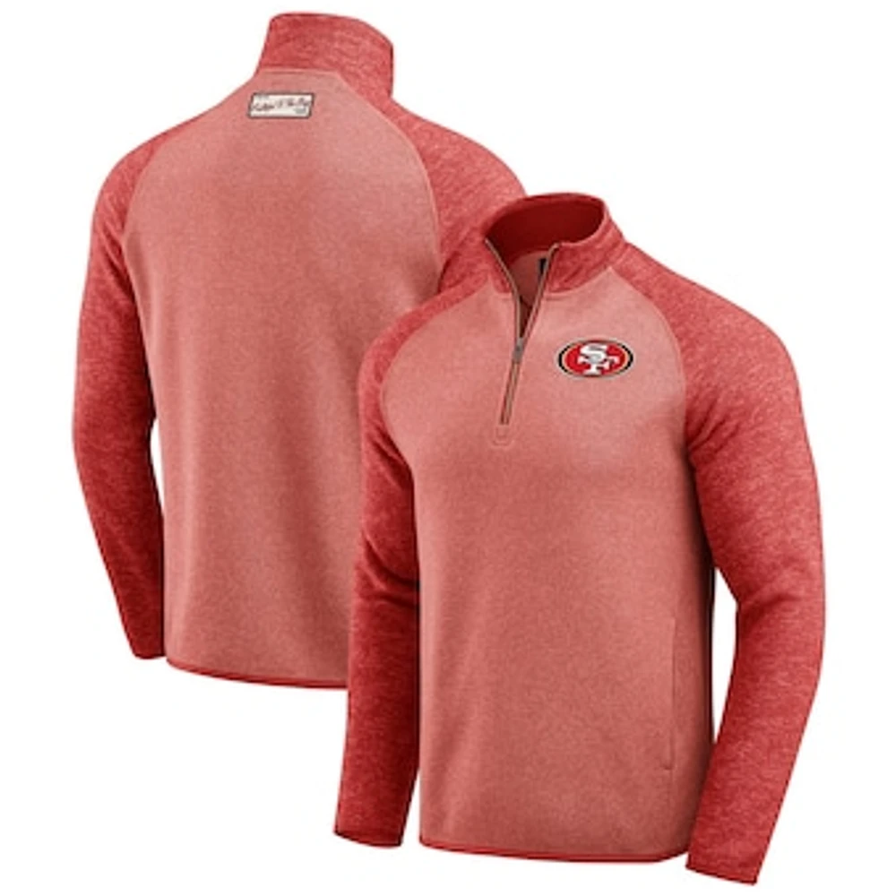 Men's Darius Rucker Collection by Fanatics Scarlet San Francisco 49ers Tonal Quarter-Zip Jacket