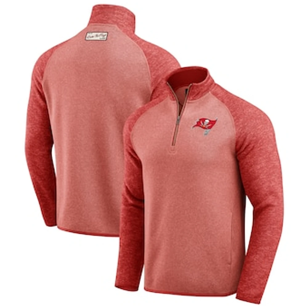 Men's Darius Rucker Collection by Fanatics Red Tampa Bay Buccaneers Tonal Quarter-Zip Jacket