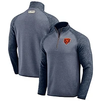 Men's Darius Rucker Collection by Fanatics Navy Chicago Bears Tonal Quarter-Zip Jacket