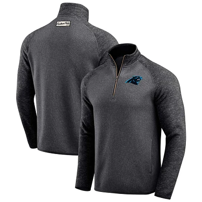 Men's Darius Rucker Collection by Fanatics Black Carolina Panthers Tonal Quarter-Zip Jacket