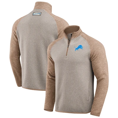 Men's Darius Rucker Collection by Fanatics Tan Detroit Lions Tonal Quarter-Zip Jacket