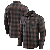 Men's Darius Rucker Collection by Fanatics Tan Baltimore Ravens Classic Flannel Long Sleeve Button-Up Shirt