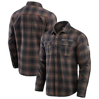 Men's Darius Rucker Collection by Fanatics Charcoal Minnesota Vikings Classic Flannel Long Sleeve Button-Up Shirt