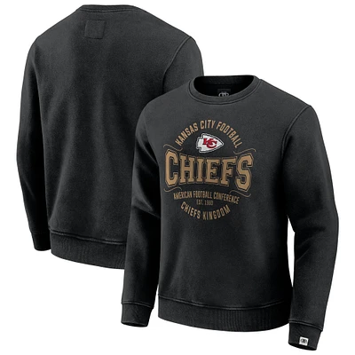 Men's Darius Rucker Collection by Fanatics Black Kansas City Chiefs Vintage Pullover Sweatshirt