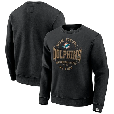 Men's Darius Rucker Collection by Fanatics Black Miami Dolphins Vintage Pullover Sweatshirt