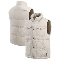 Men's Darius Rucker Collection by Fanatics Cream Seattle Seahawks Puffer Full-Snap Vest