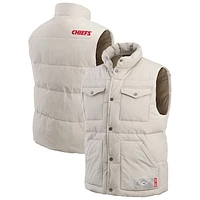 Men's Darius Rucker Collection by Fanatics Cream Kansas City Chiefs Puffer Full-Snap Vest