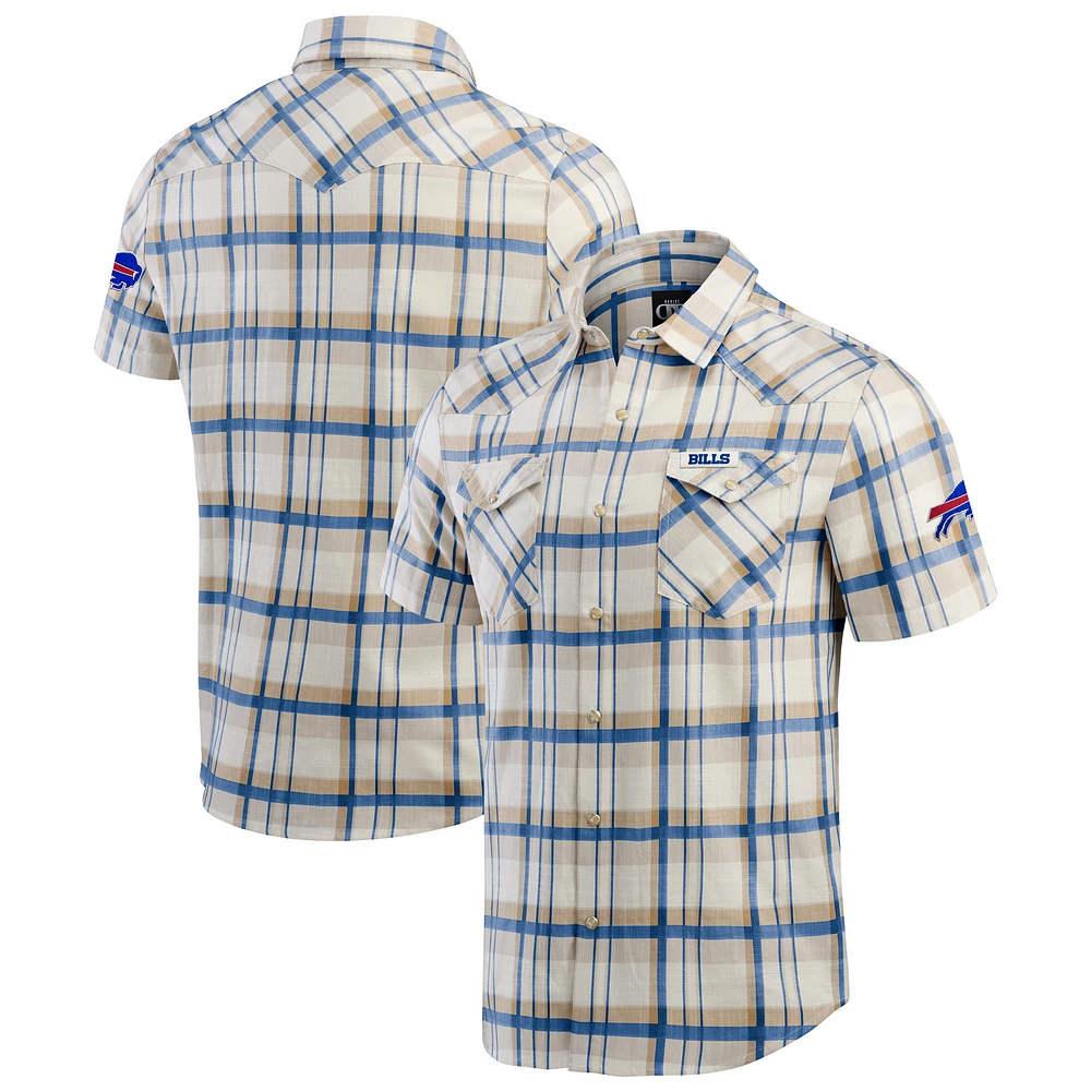 Men's Darius Rucker Collection by Fanatics Royal Buffalo Bills Plaid Full-Snap Shirt