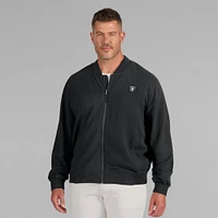 Men's J. Palmer Black Las Vegas Raiders Lightweight Cover-4 Tri-Blend Full-Zip Jacket