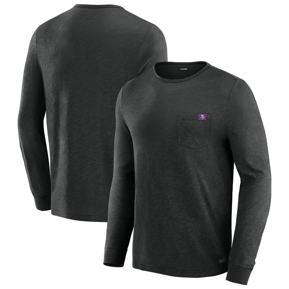 Men's J. Palmer Black Minnesota Vikings In-The-Pocket Long Sleeve T-Shirt