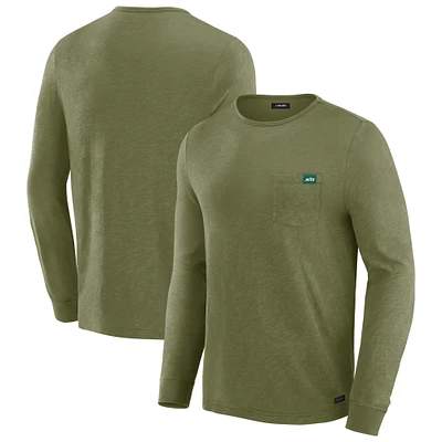 Men's J. Palmer Olive New York Jets In-The-Pocket Long Sleeve T-Shirt