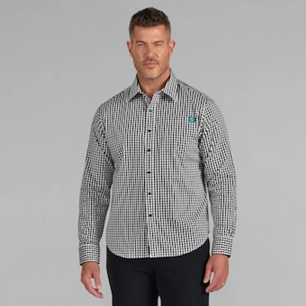 Men's J. Palmer Black Miami Dolphins Dual Threat Long Sleeve Button-Up Shirt