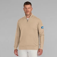 Men's J. Palmer Tan Detroit Lions Franchise Quarter-Zip Sweater