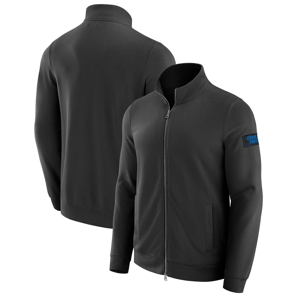 Men's J. Palmer Black Carolina Panthers QB1 Full-Zip Sweatshirt
