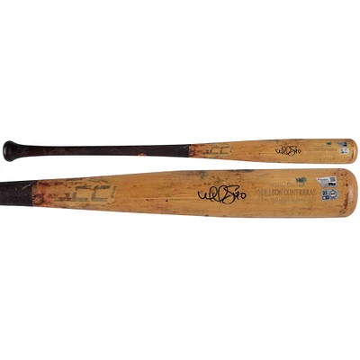 Willson Contreras St. Louis Cardinals Autographed Game-Used Tan & Maroon Tucci Bat from the 2023 MLB Season