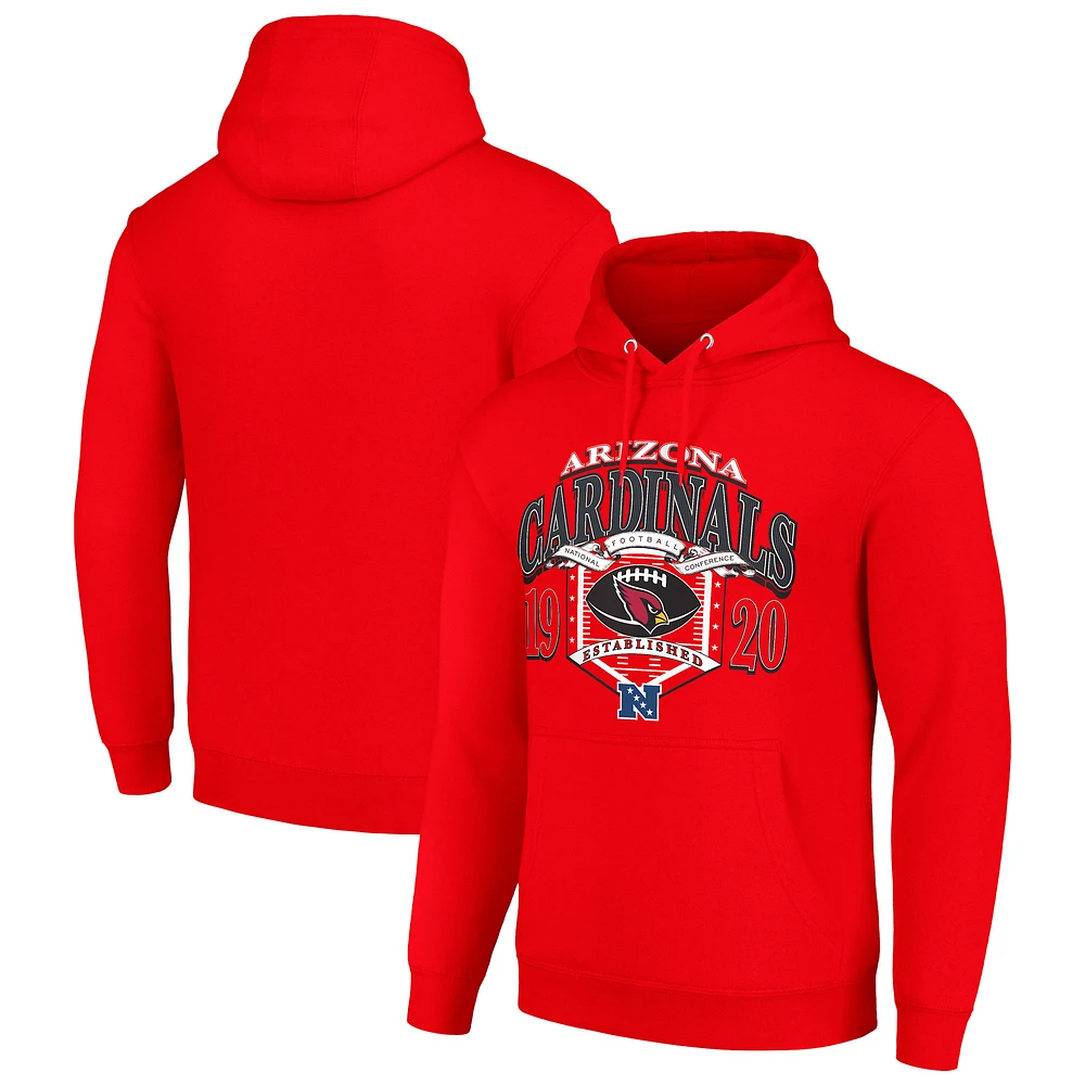 Men's Starter Cardinal Arizona Cardinals 80s Retro Pullover Hoodie