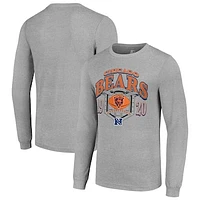 Men's Starter Heather Gray Chicago Bears Retro Long Sleeve Graphic T-Shirt