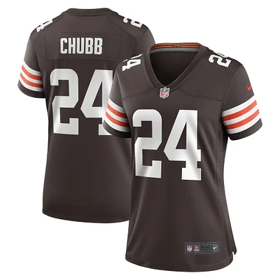 Women's Nike Nick Chubb  Brown Cleveland Browns Team Game Jersey