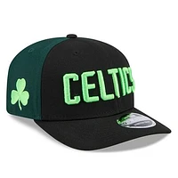 Men's New Era Black/Kelly Green Boston Celtics 2024/25 City Edition 9SEVENTY Adjustable Hat