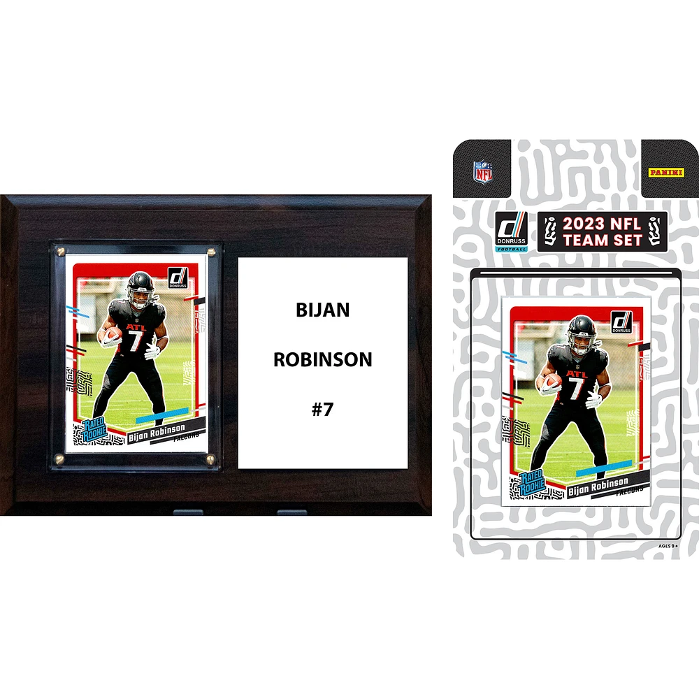 Atlanta Falcons 6" x 8" Player Plaque & 2023 Team Trading Card Set