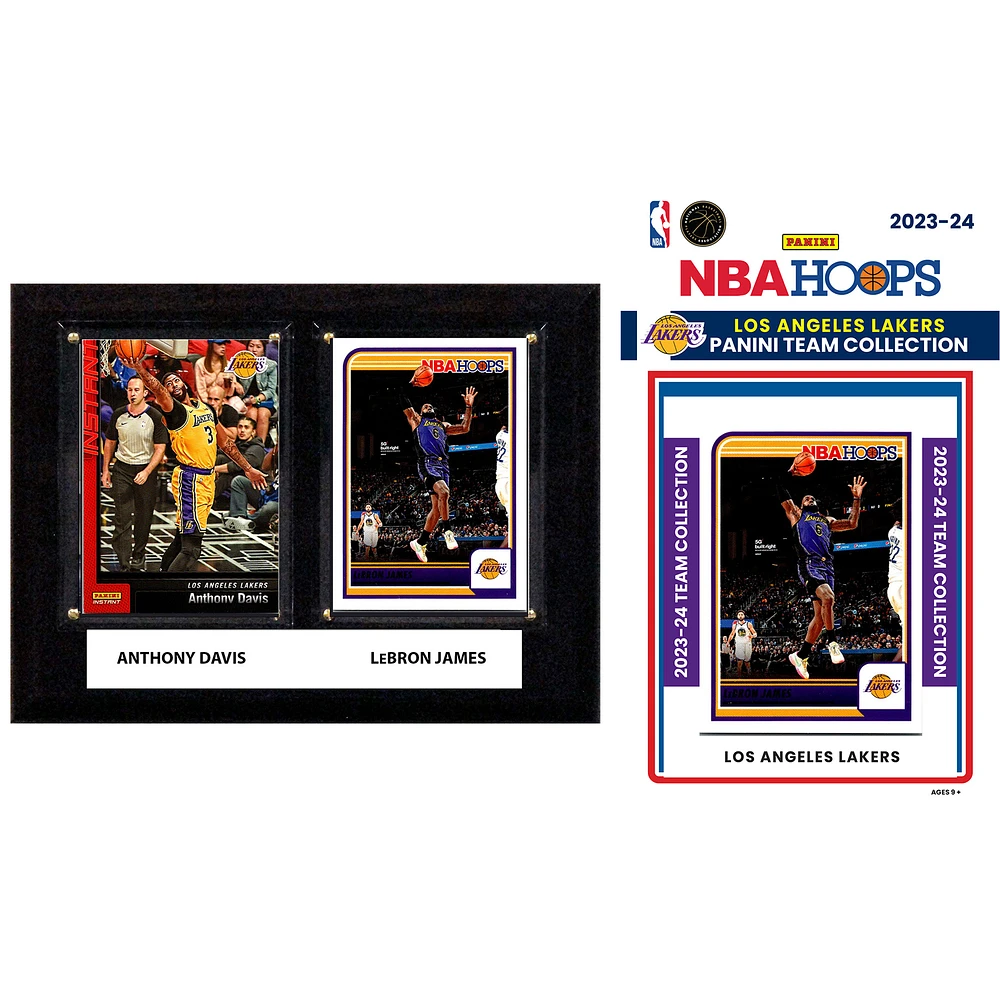 Los Angeles Lakers 6" x 8" Player Plaque & 2023-24 Team Trading Card Set