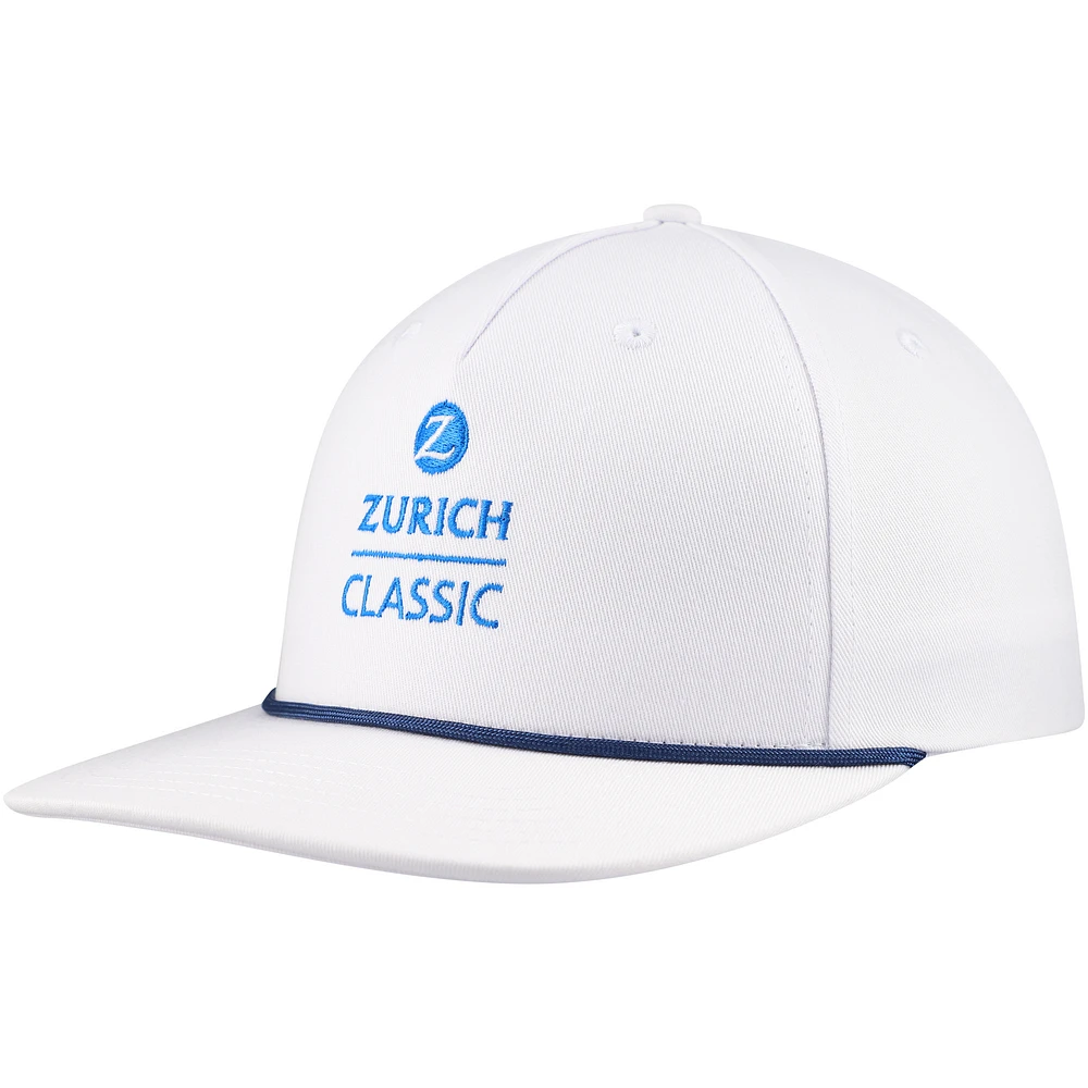 Men's Ahead White The Zurich Classic Westport Rope Snapback Hat
