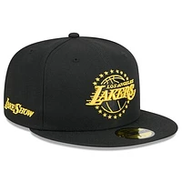 Men's New Era  Black Los Angeles Lakers 2024/25 City Edition Alternate 59FIFTY Fitted Hat