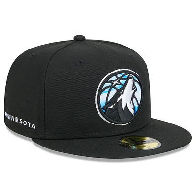 Men's New Era  Black Minnesota Timberwolves 2024/25 City Edition Alternate 59FIFTY Fitted Hat