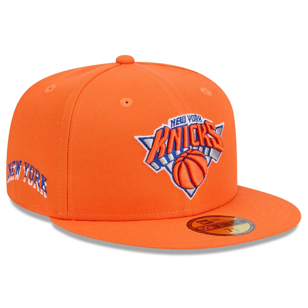 Men's New Era  Orange York Knicks 2024/25 City Edition Alternate 59FIFTY Fitted Hat