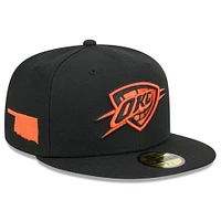 Men's New Era  Black Oklahoma City Thunder 2024/25 Edition Alternate 59FIFTY Fitted Hat