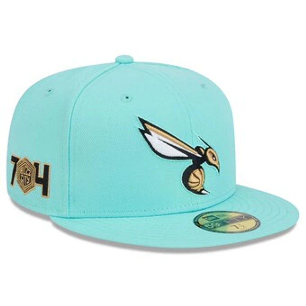 Men's New Era  Turquoise Charlotte Hornets 2024/25 City Edition Alternate 59FIFTY Fitted Hat