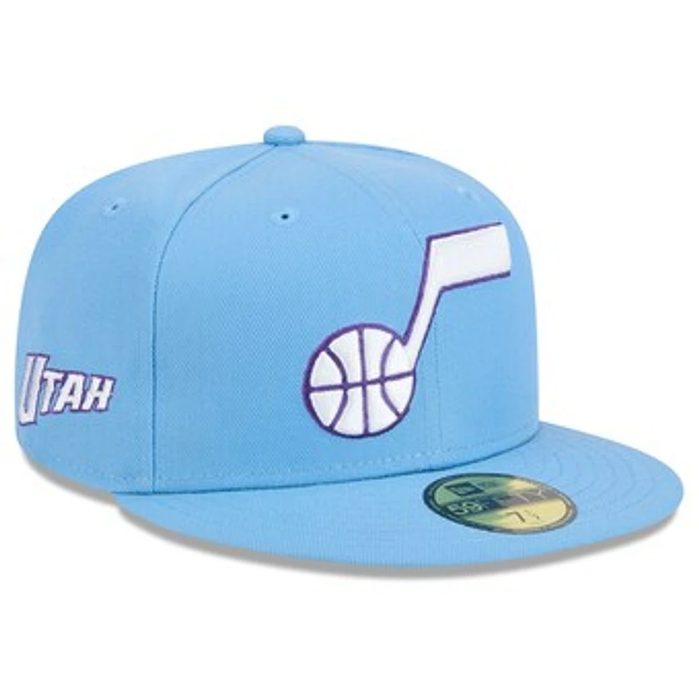 Men's New Era  Light Blue Utah Jazz 2024/25 City Edition Alternate 59FIFTY Fitted Hat