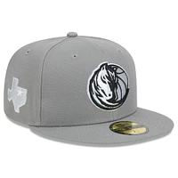 Men's New Era  Charcoal Dallas Mavericks 2024/25 City Edition Alternate 59FIFTY Fitted Hat